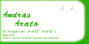 andras arato business card